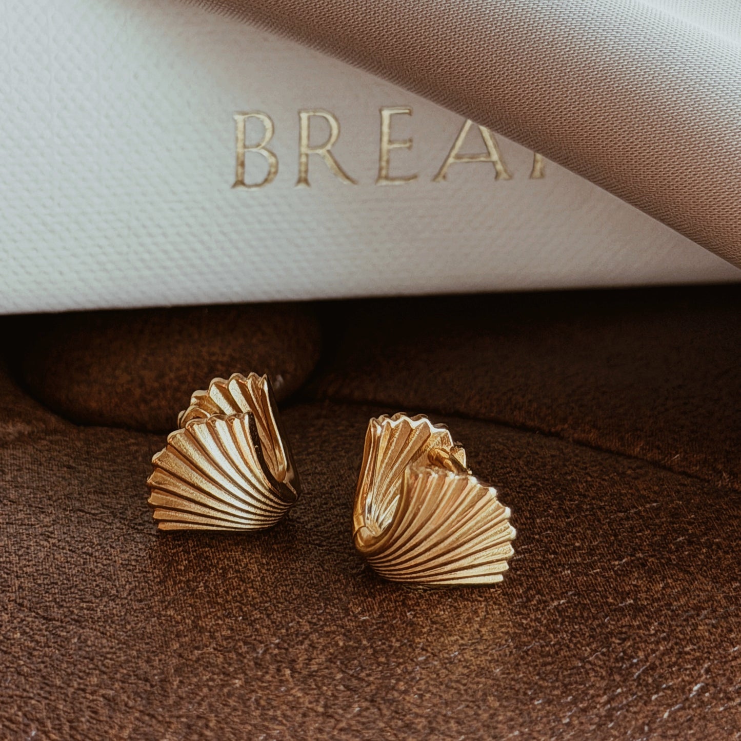 RHEA Sea Shell Earring Studs - ASH MOLLIE STUDIO