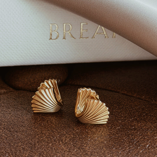 RHEA Sea Shell Earring Studs - ASH MOLLIE STUDIO