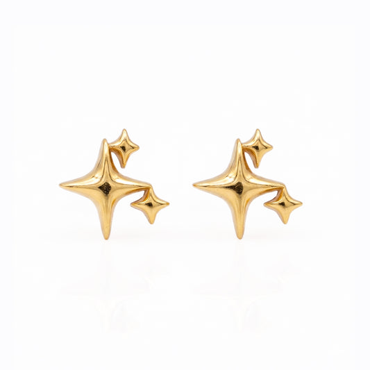 GAIA Gold Star Stud Earrings for Women – Minimalist Celestial Dainty Everyday Jewelry | Ash Mollie Studio - ASH MOLLIE STUDIO
