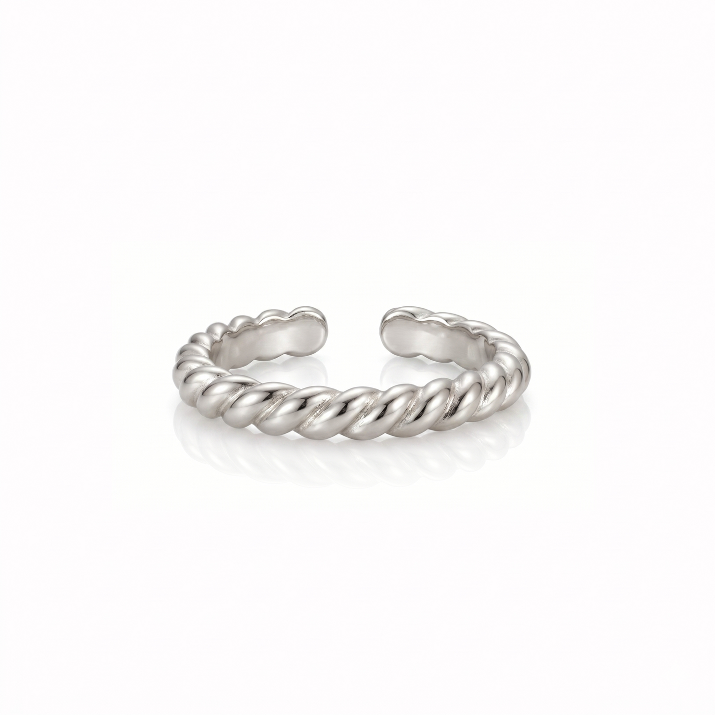 ANOA Gold Braided Ring for Women – Narrow Minimalist Stacking Rope Band | Ash Mollie Studio - ASH MOLLIE STUDIO