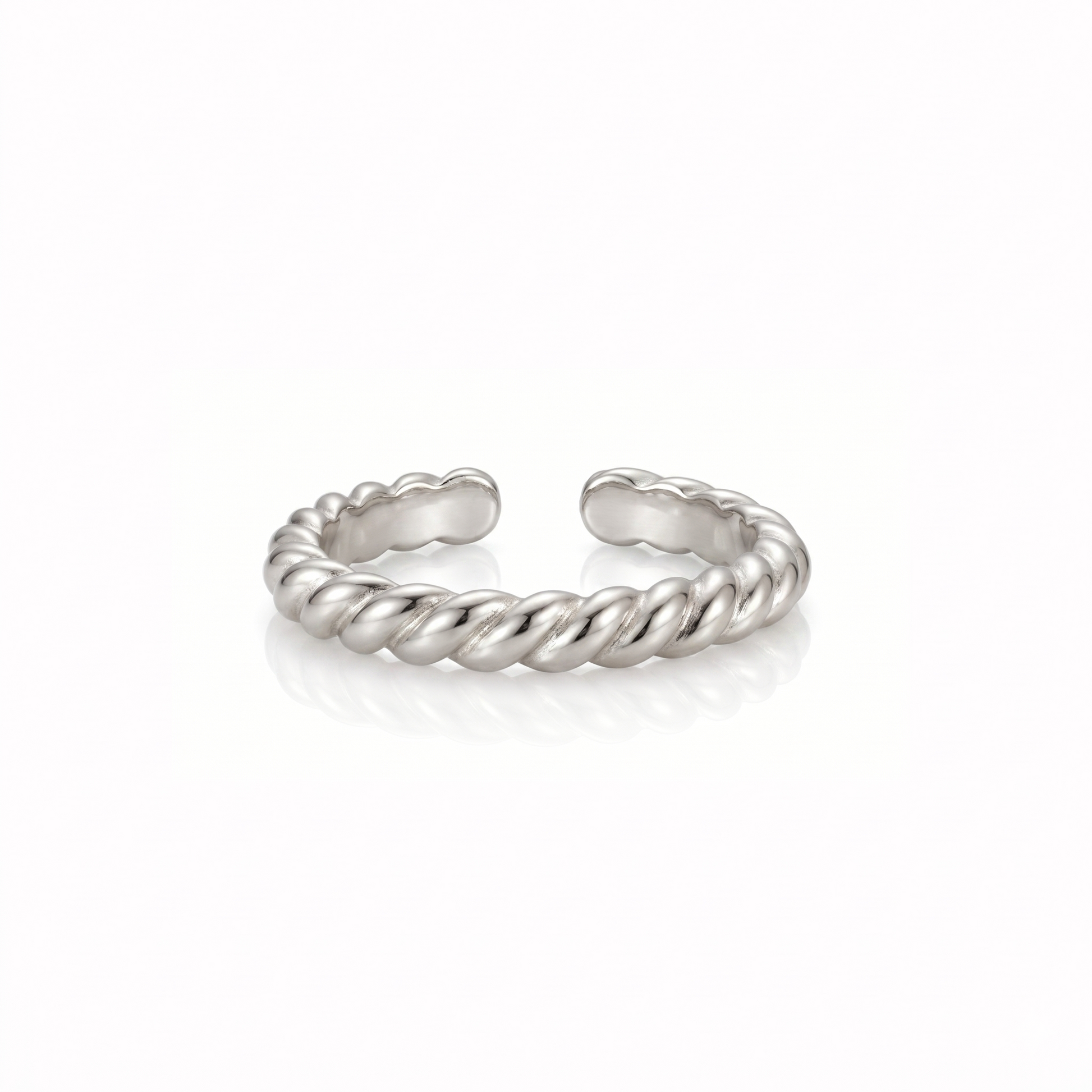 ANOA Gold Braided Ring for Women – Narrow Minimalist Stacking Rope Band | Ash Mollie Studio - ASH MOLLIE STUDIO