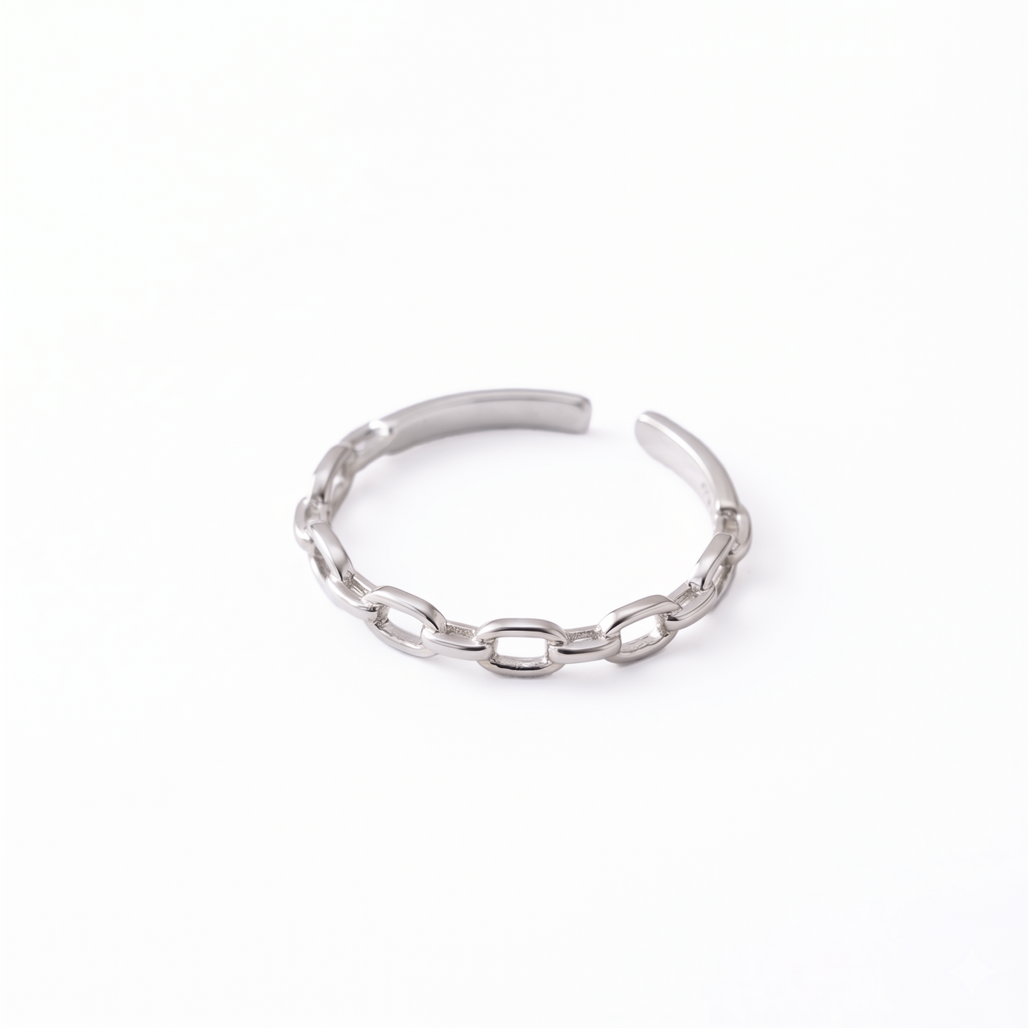 LIATH Gold Chain Ring for Women – Narrow Minimalist Stacking Adjustable Band | Ash Mollie Studio - ASH MOLLIE STUDIO