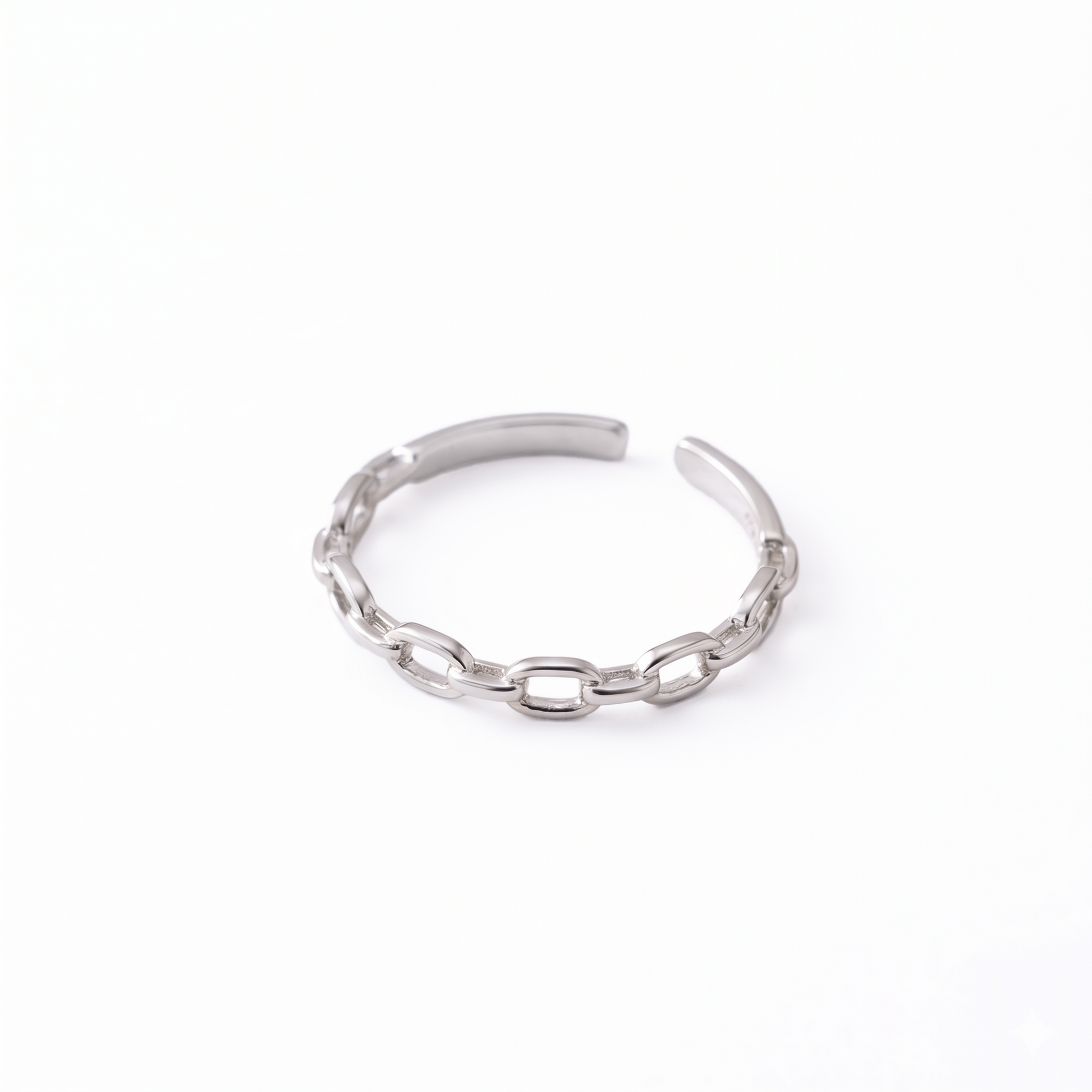 LIATH Gold Chain Ring for Women – Narrow Minimalist Stacking Adjustable Band | Ash Mollie Studio - ASH MOLLIE STUDIO
