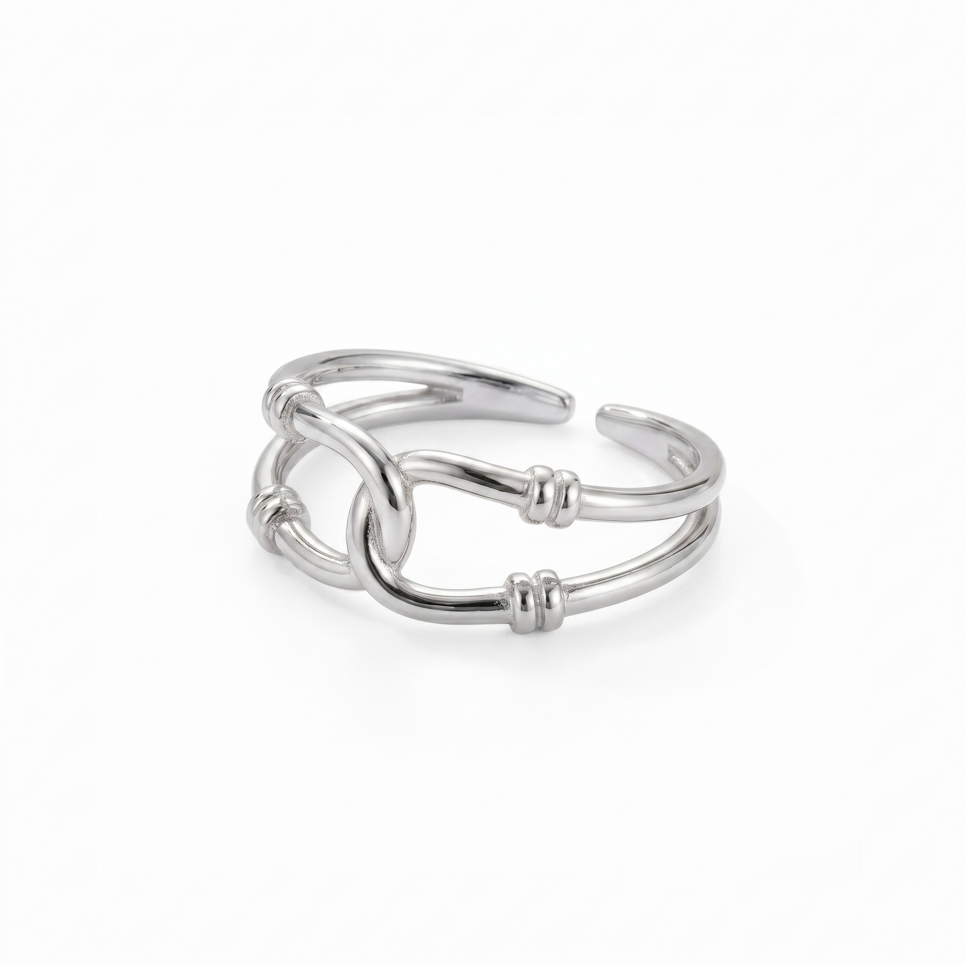 FAHRA Gold Chain Link Ring for Women – Interlocking Minimalist Statement Ring | Ash Mollie Studio - ASH MOLLIE STUDIO