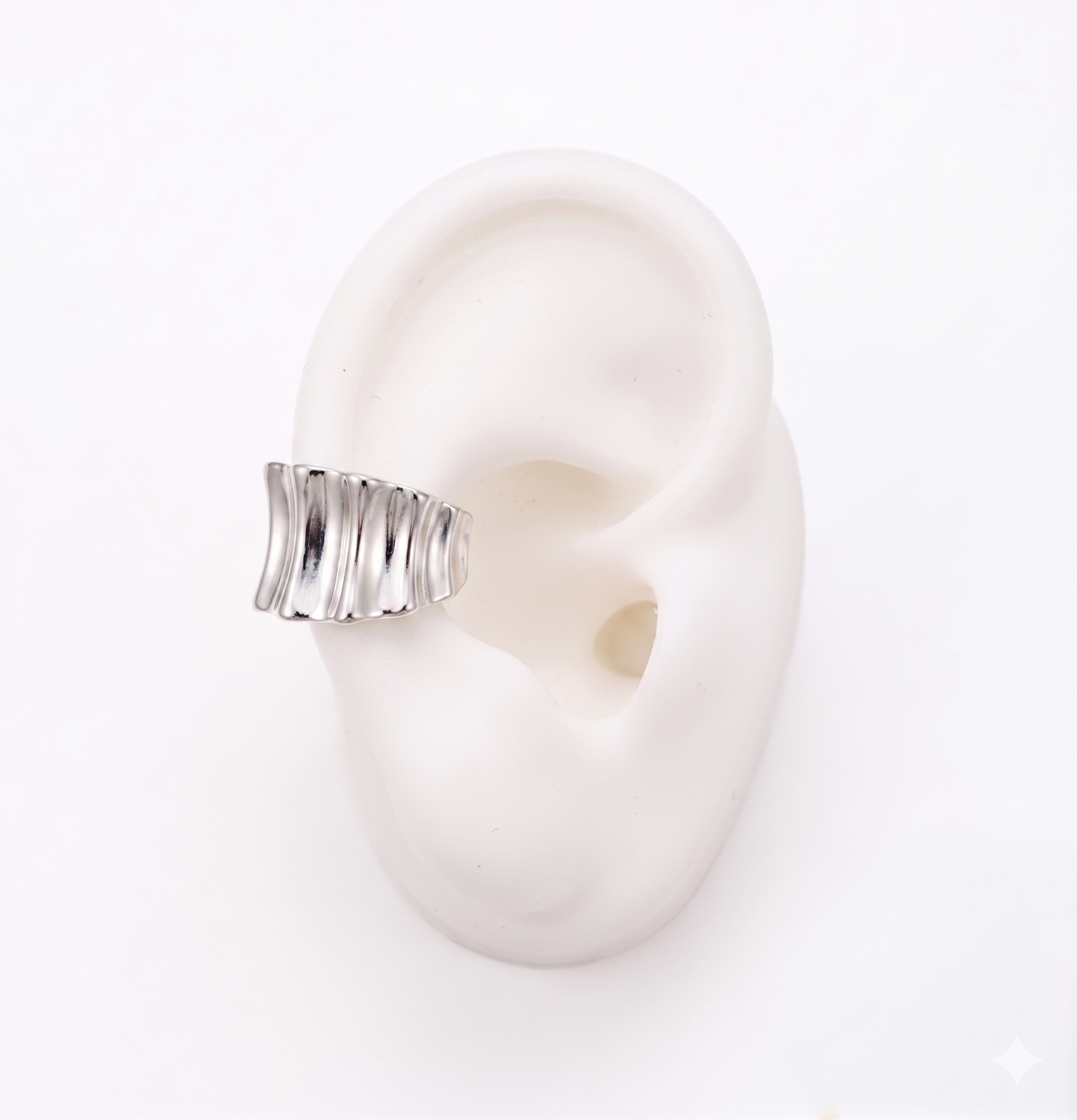 GILLY Wide Band Gold Ear Cuff – Minimalist Thick No Piercing Jewelry | Ash Mollie Studio - ASH MOLLIE STUDIO