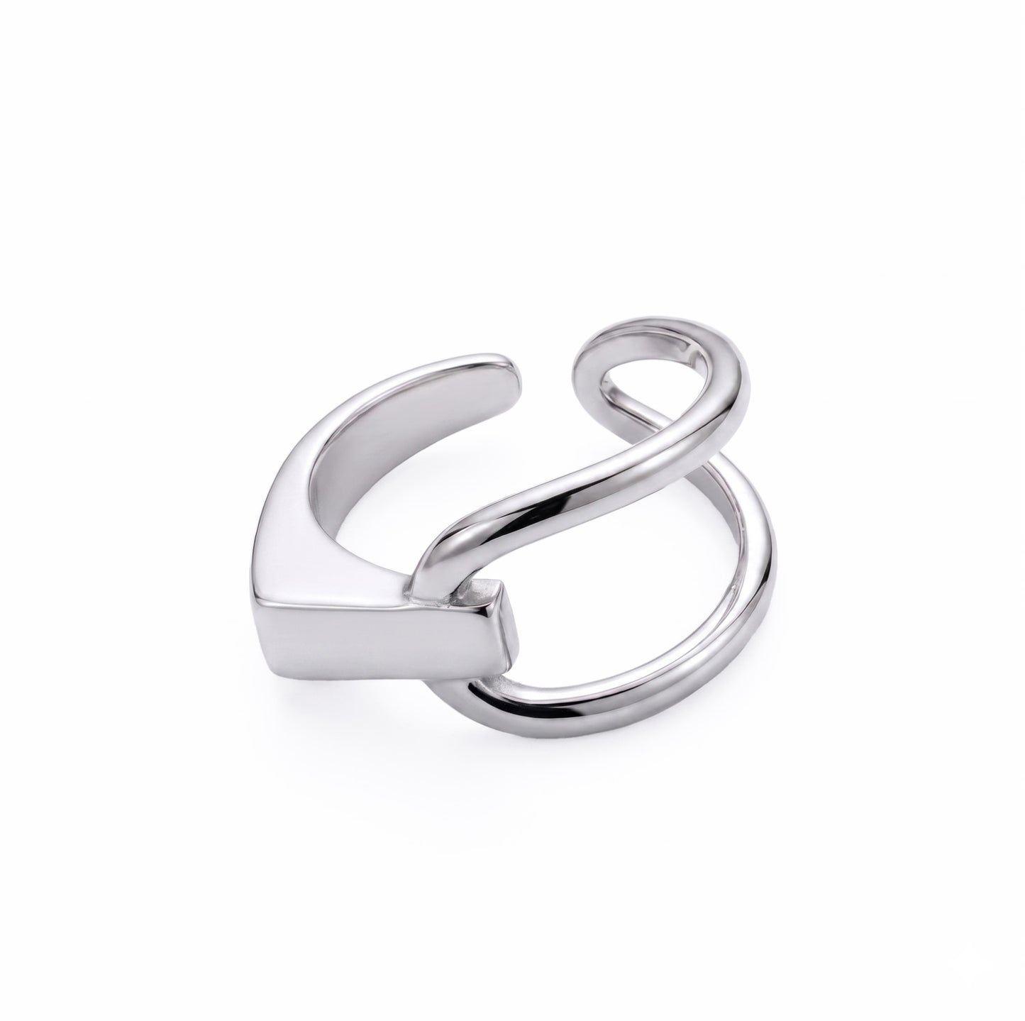 DANA Gold Statement Ring for Women – Minimalist Sculptural Adjustable Open Ring | Ash Mollie Studio - ASH MOLLIE STUDIO