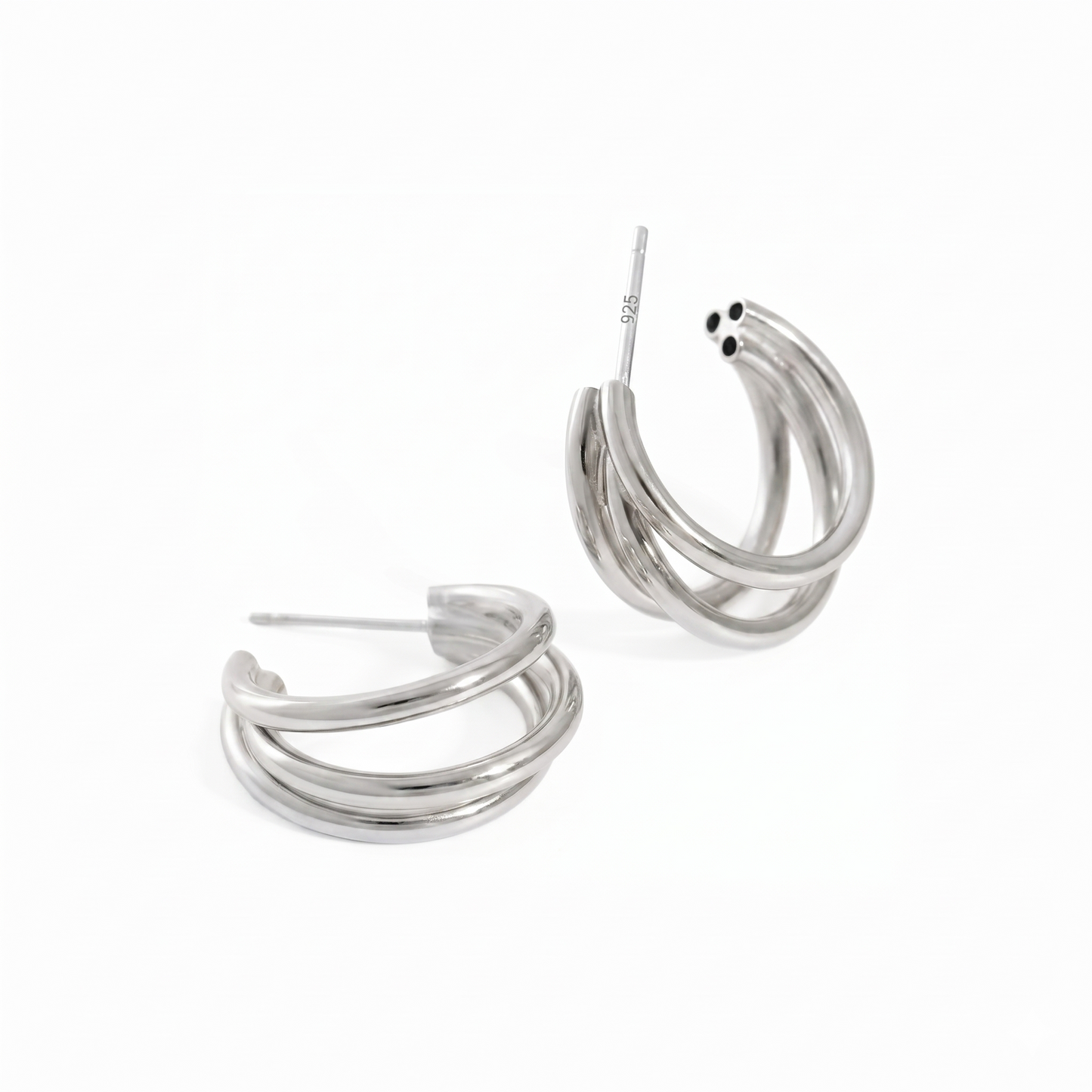 ANCIA Triple Hoop Earrings - ASH MOLLIE STUDIO