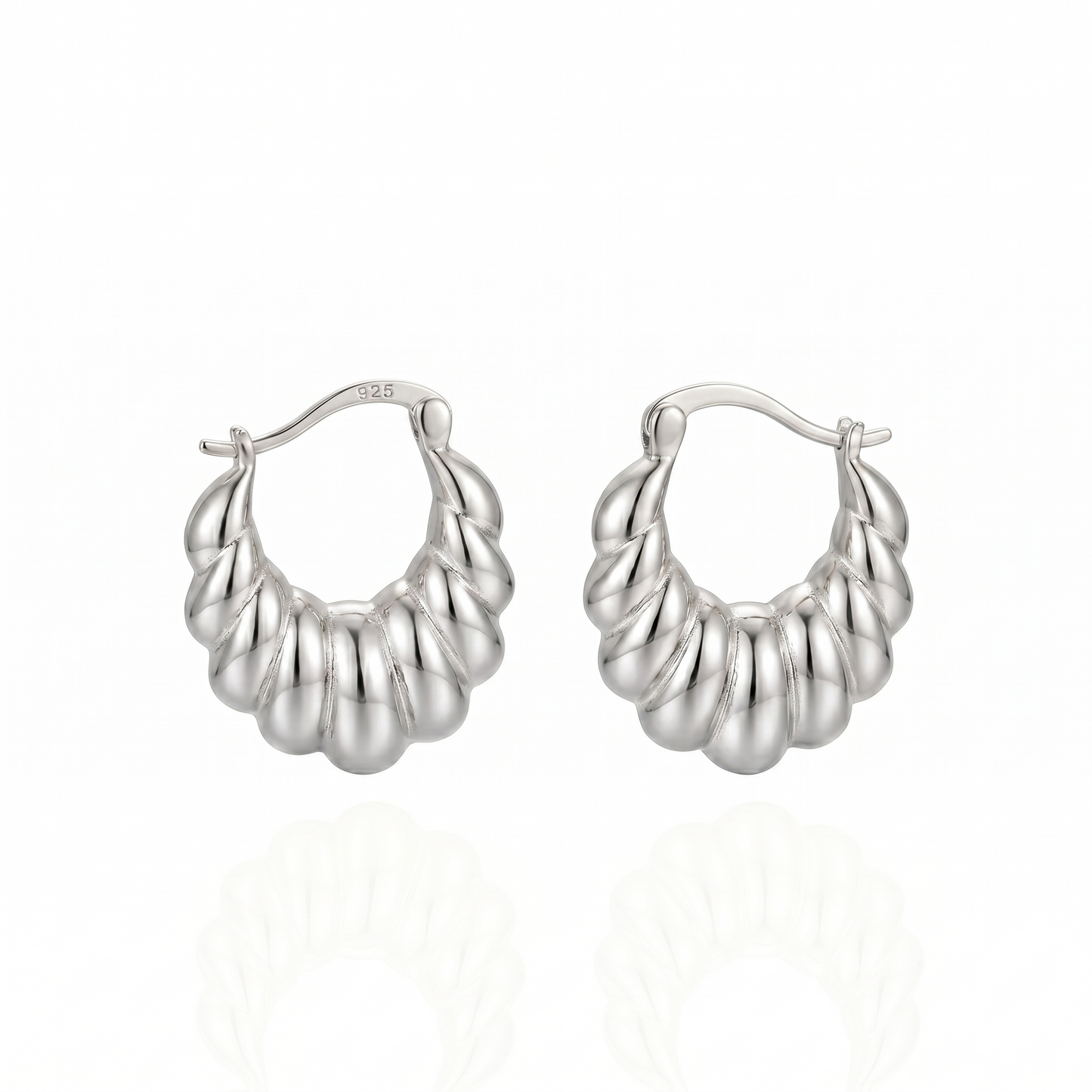 BECCA Sculpted Croissant Hoop Earrings - ASH MOLLIE STUDIO