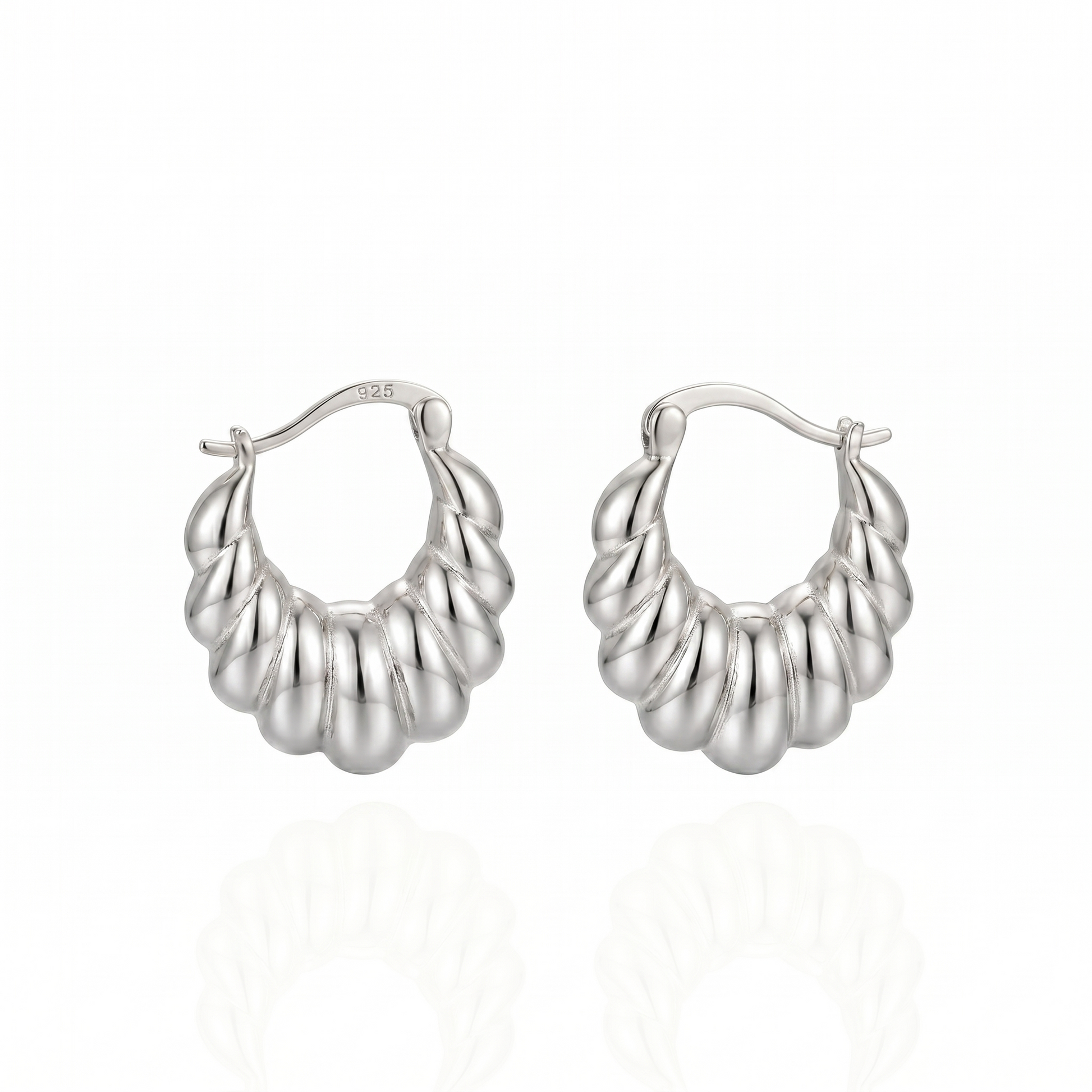 BECCA Sculpted Croissant Hoop Earrings - ASH MOLLIE STUDIO