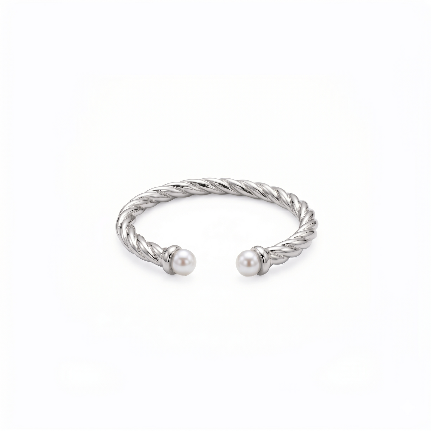 GINIA Braided Gold Shell Pearl Ring – Minimalist Adjustable Statement Jewelry | Ash Mollie Studio - ASH MOLLIE STUDIO