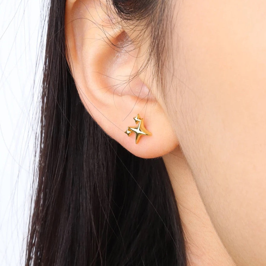 GAIA Sparkles & Stars Mini Earring Studs - ASH MOLLIE STUDIO