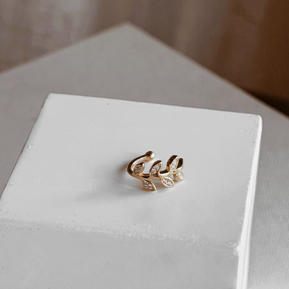 IVY Olive Leaf Ear Cuff - ASH MOLLIE STUDIO