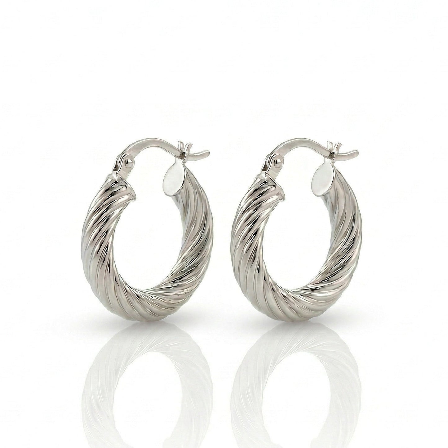 THALIA French Twisted Hoop Earrings - ASH MOLLIE STUDIO