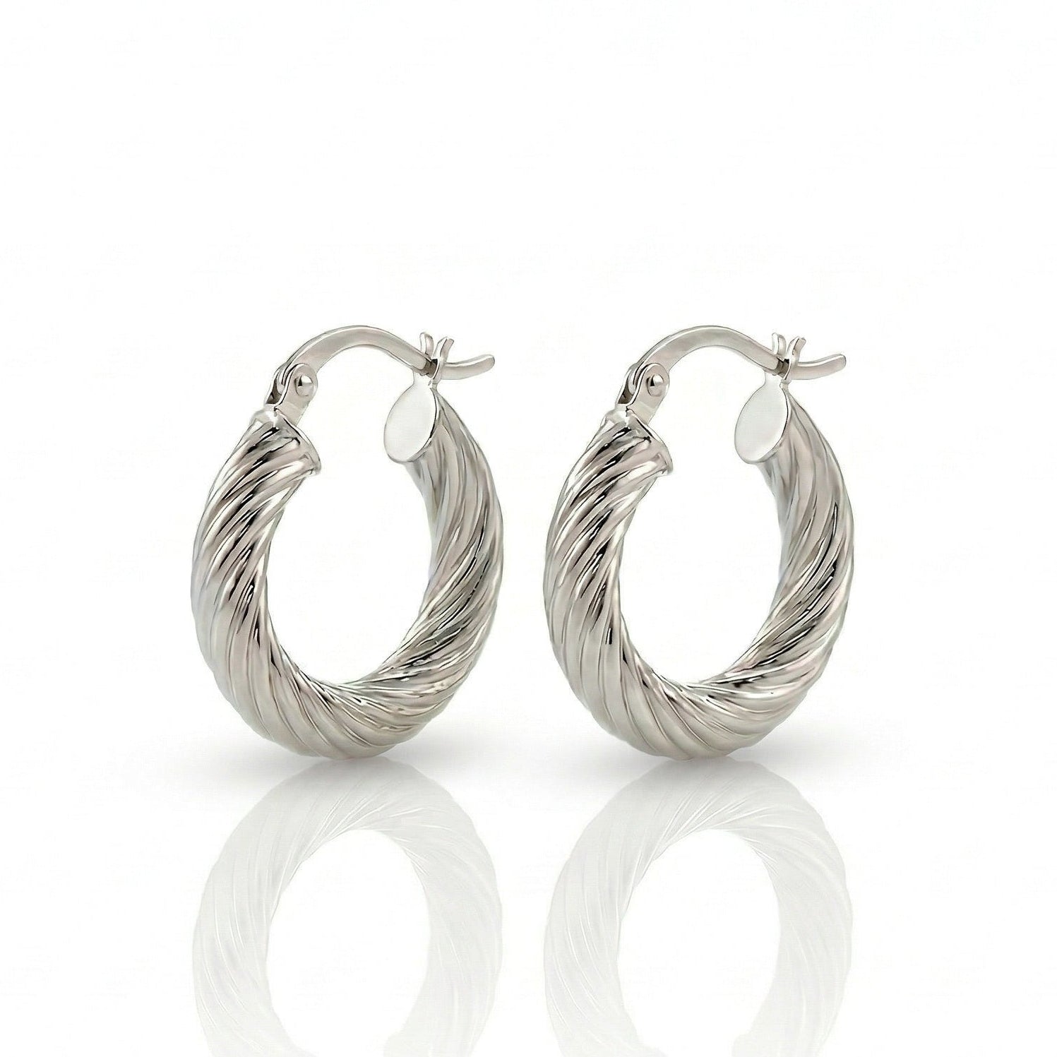 THALIA French Twisted Hoop Earrings - ASH MOLLIE STUDIO