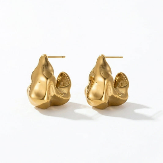 DEVI Uneven Wavy Earrings - ASH MOLLIE STUDIO